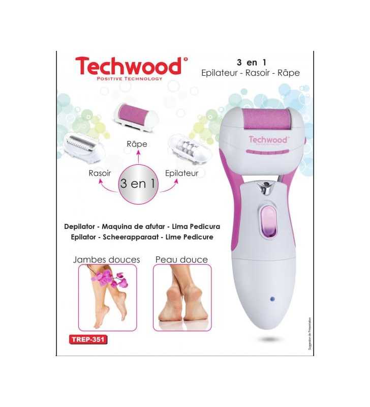 Epilateur Rasoir Rape 3 En 1 Rechargeable TECHWOOD
