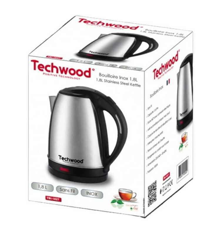 Bouilloire Inox 1,8 L Sans Fil TECHWOOD