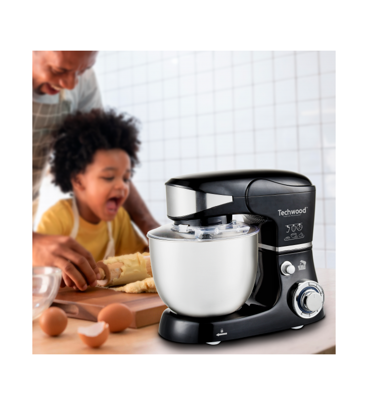 Robot Pâtissier Pétrin 1000W 6.5L TECHWOOD