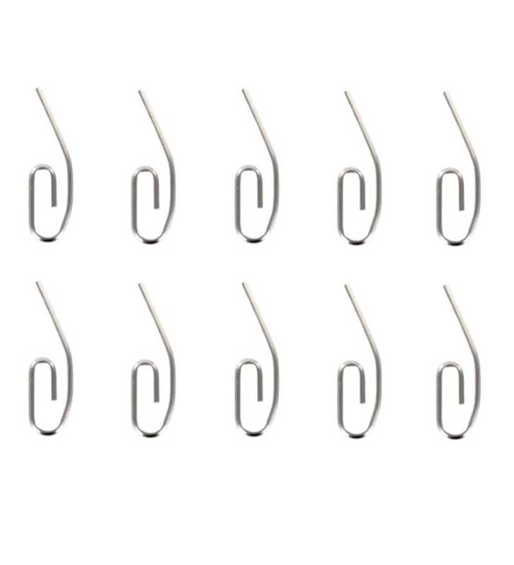 Crochet Rideau Inox 10 Pièces