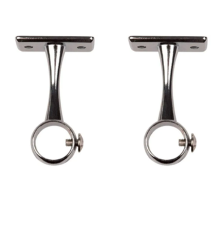 2 Supports Tube Rond Inox