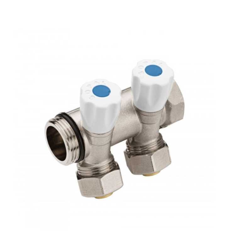 COLLECTEUR INCLINE 2 VOIES 20/27 E36 PEX16 BLEU SOPAL