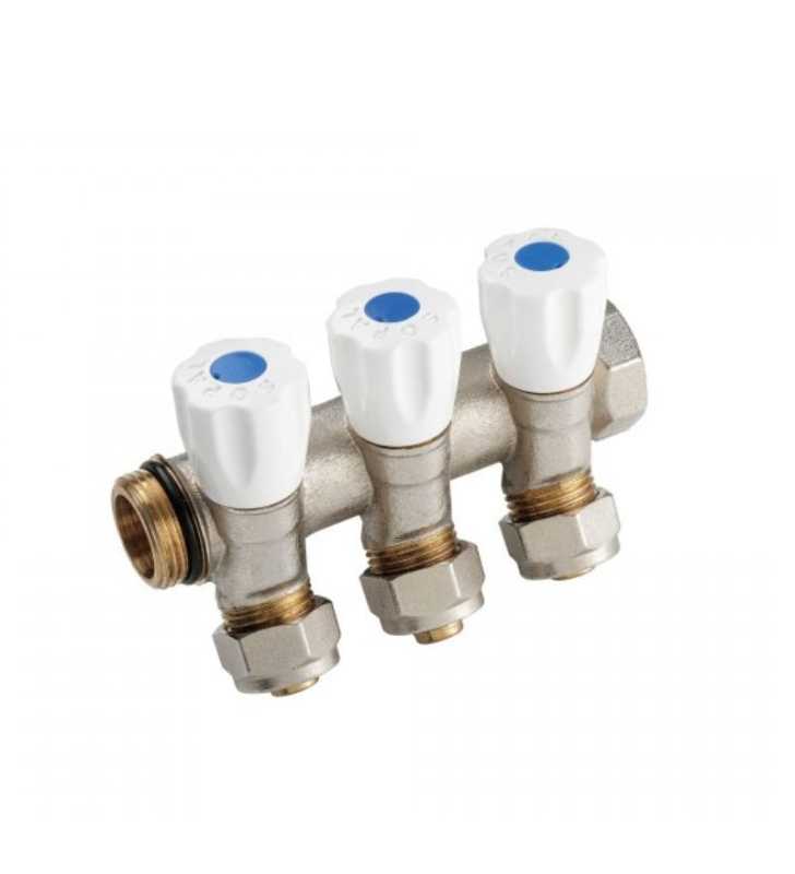 COLLECTEUR INCLINE 3 VOIES 20/27 E36 PEX16 BLEU SOPAL