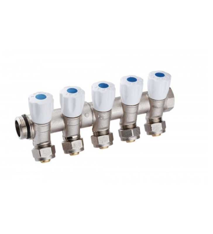 COLLECTEUR INCLINE 5 VOIES 20/27 E36 PEX16 BLEU SOPAL