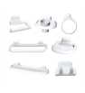 Ensemble De 7 Pièces Accessoires De Salle De Bain Blanc LUXPLAST