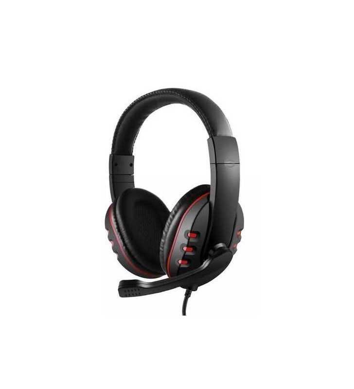Casque Gaming 120° Rotating Microphone Noir & Rouge Casque Gaming 120° Rotating Microphone Noir & Rouge