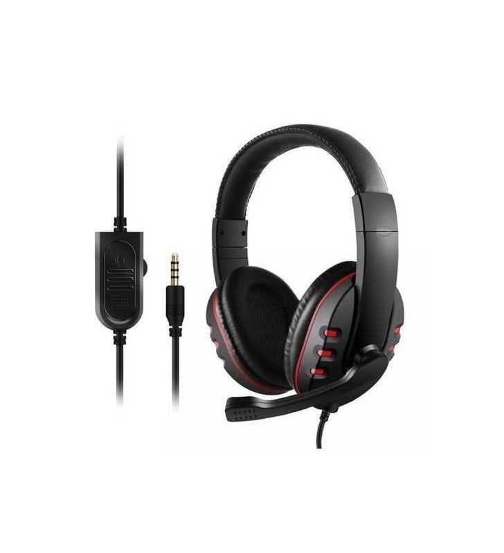 Casque Gaming 120° Rotating Microphone Noir & Rouge