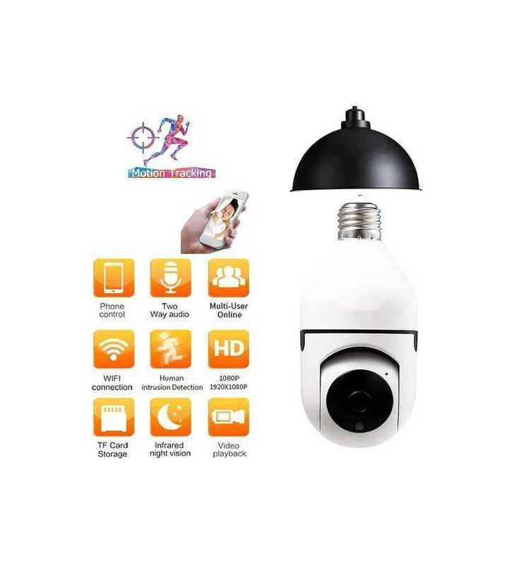 Caméra De Surveillance Ampoule Wifi À Vision Panoramique