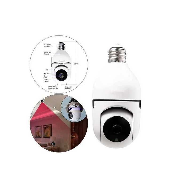 Caméra De Surveillance Ampoule Wifi À Vision Panoramique