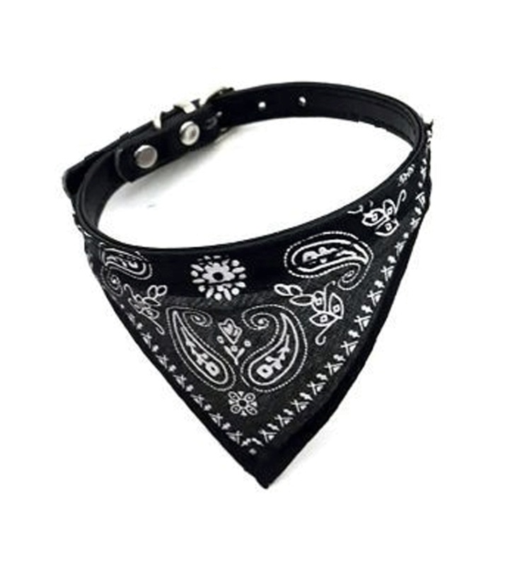 Collier Pour Petit Chien Style Foulard Noir Taille M Collier Pour Petit Chien Style Foulard Noir Taille M