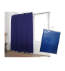 Rideau de Douche En Polyester Bleu Uni 180 X 200 cm Avec 12 Anneaux Rideau de Douche En Polyester Bleu Uni 180 X 200 cm Avec 12 Anneaux