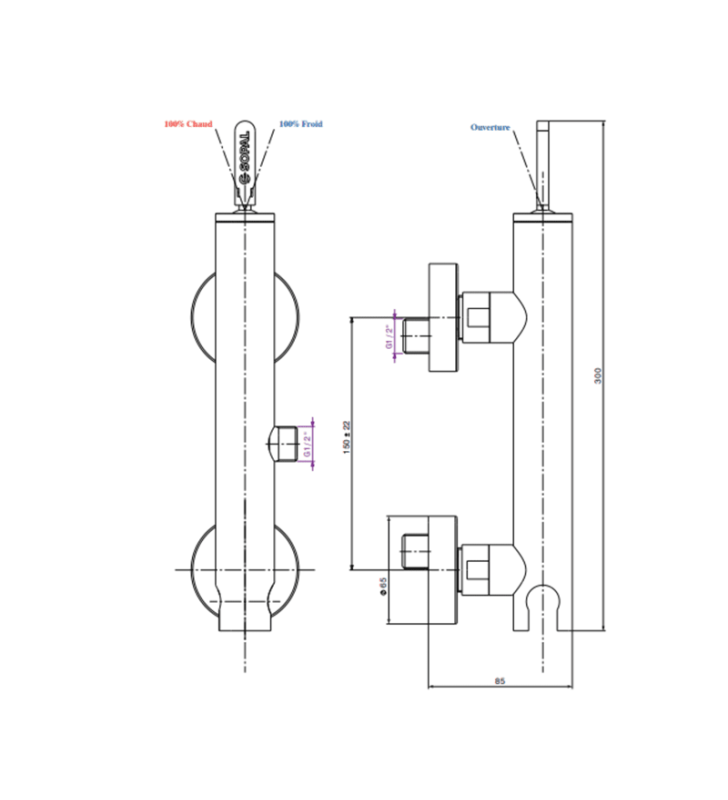 Mitigeur de Douche Nabeul SOPAL