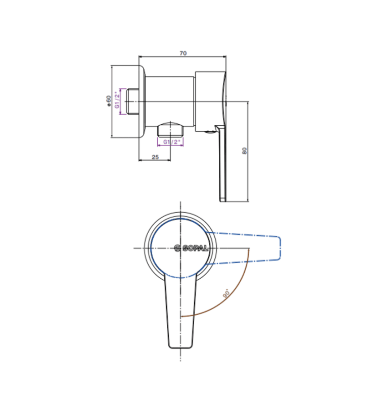 Robinet de Toilette Douz SOPAL Robinet de Toilette Douz SOPAL