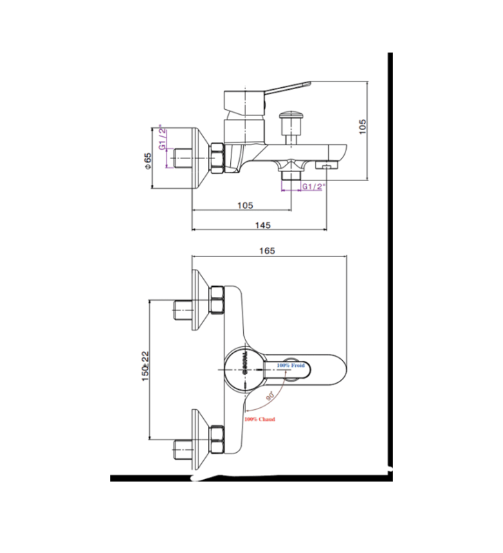 Mitigeur de Bain Douche Zembra SOPAL
