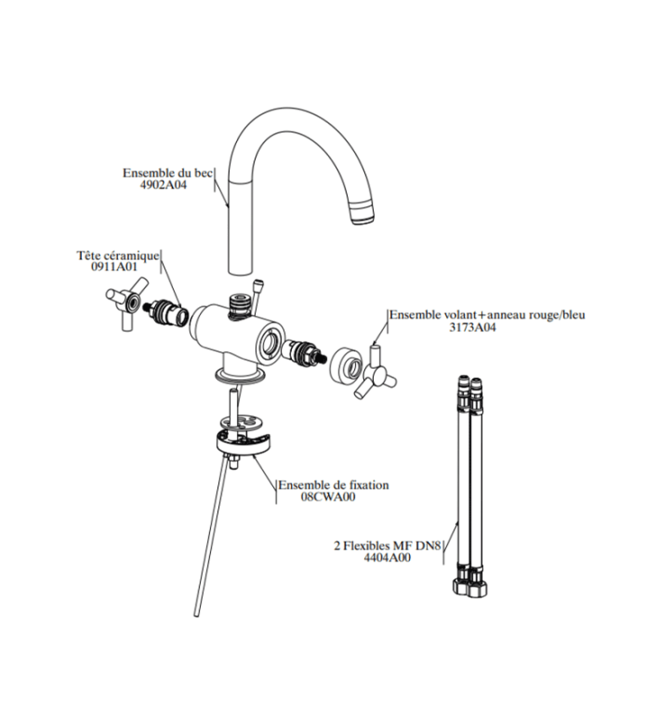 Mélangeur de Lavabo Monastir SOPAL