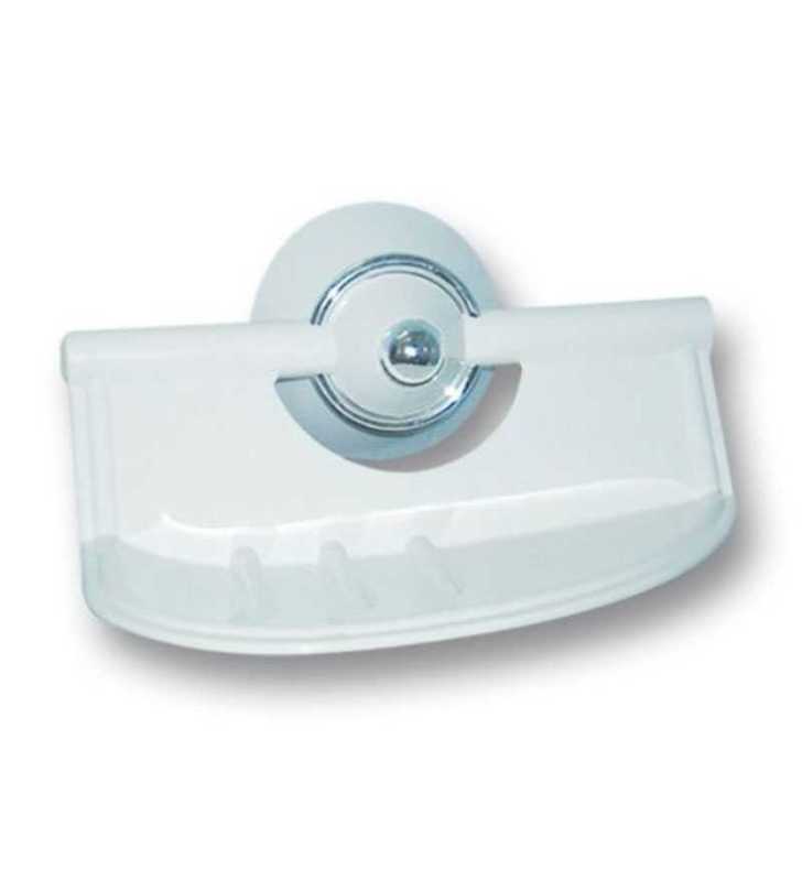 Porte Savon Blanc/Chrome LUXPLAST