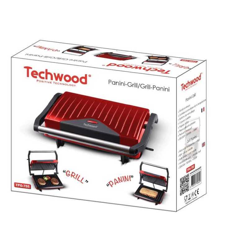 Panini Grill à contact rouge - TPG-755 - TECHWOOD