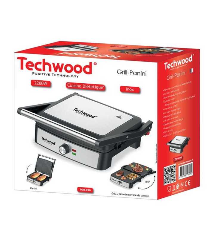 Grill viande inox 2200W - TGD-090 - TECHWOOD