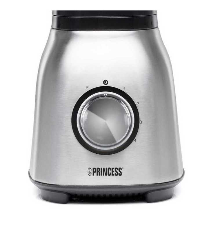 Blender Inox 4 Vitesses + Fonction Pulse Bol En Verre 1000 W PRINCESS