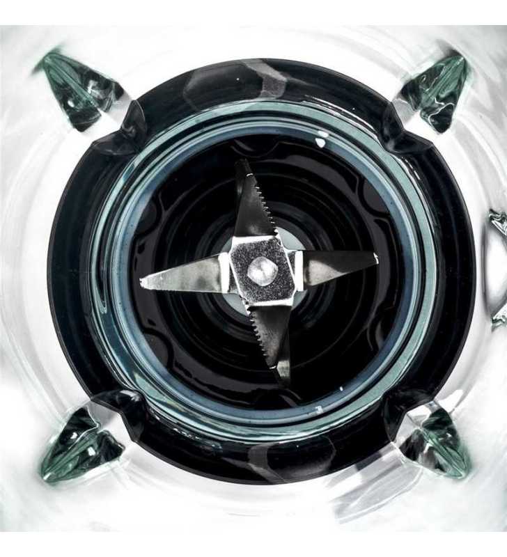 Blender Inox 4 Vitesses + Fonction Pulse Bol En Verre 1000 W PRINCESS