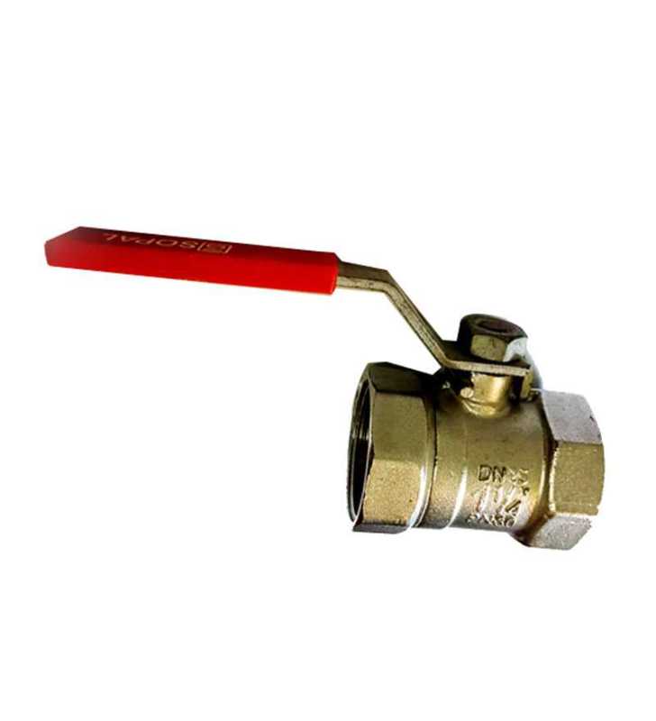 VANNE BS 20/27 FEMELLE AVEC LEVIER ROUGE SOPAL