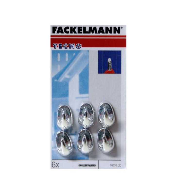 Mini crochets chromés 2.5 cm - FACKELMANN Mini crochets chromés 2.5 cm - FACKELMANN