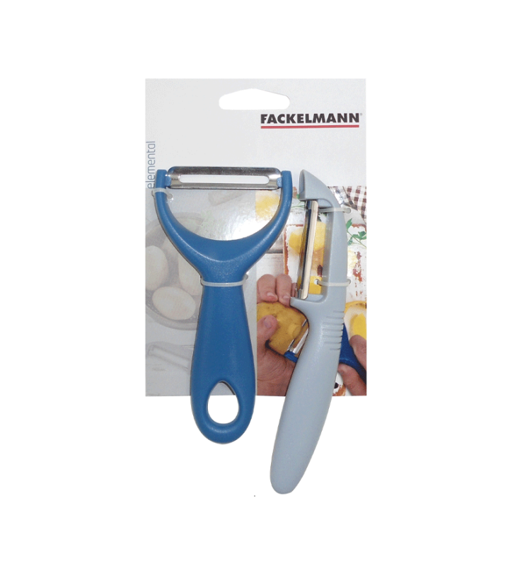 Set de 2 éplucheurs 16,5 cm + 14,5 cm - FACKELMANN Set de 2 éplucheurs 16,5 cm + 14,5 cm - FACKELMANN
