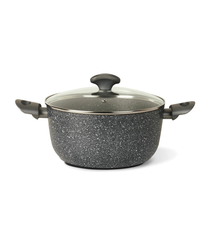 MINERALIA Faitout 20 cm + couv pyrex - TVS MINERALIA Faitout 20 cm + couv pyrex - TVS