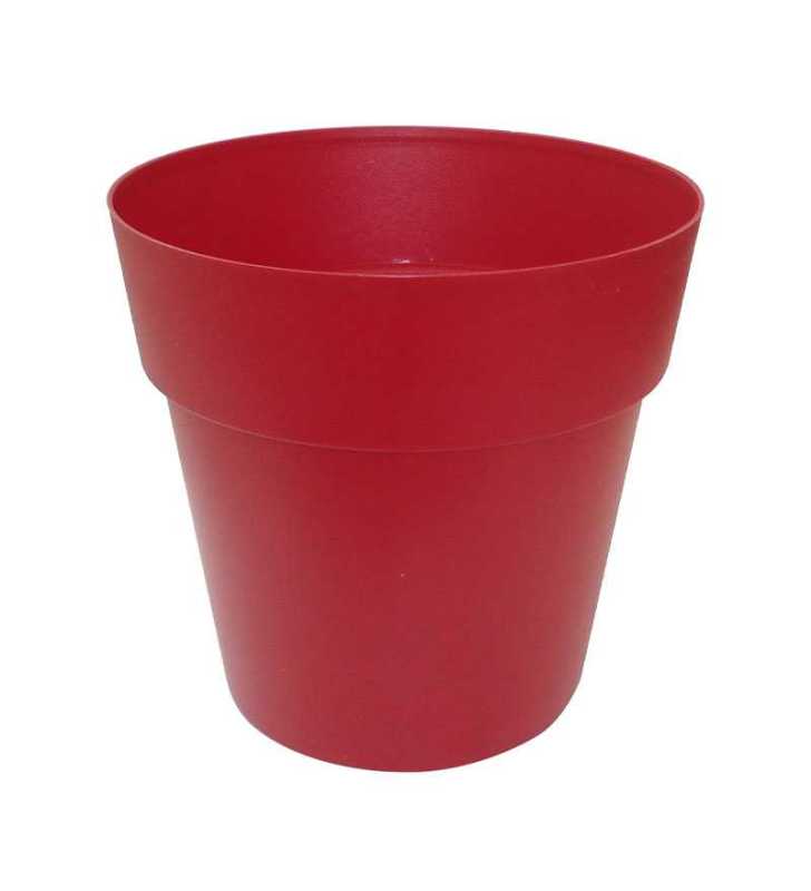 Pot Linéa sans anneau bordeau D16xh15.5cm - Viomes