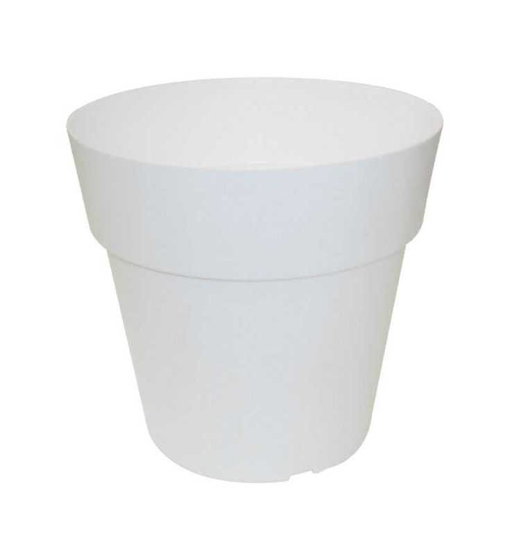 Pot Linéa sans anneau blanc D20xh18.5cm - Viomes