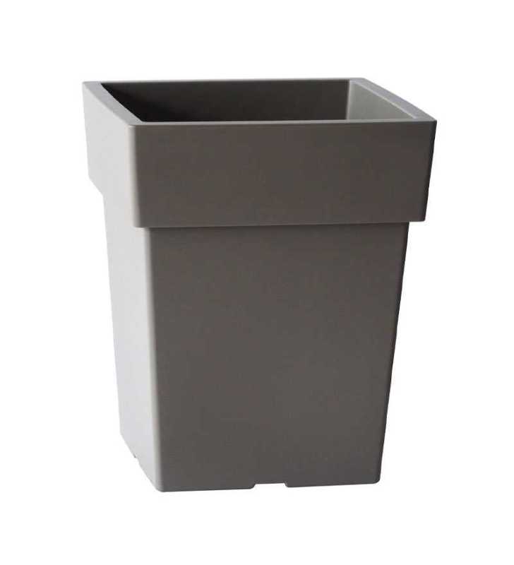 74-26 Pot Linéa carré Taupe 33x33x42cm - Viomes 74-26 Pot Linéa carré Taupe 33x33x42cm - Viomes