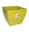 Pot linéa square gloss chartreuse 15x15x12.5 cm - Viomes Pot linéa square gloss chartreuse 15x15x12.5 cm - Viomes