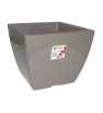 Pot Linéa carré taupe 27x27x22 cm - Viomes Pot Linéa carré taupe 27x27x22 cm - Viomes