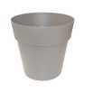 Pot Linéa sans anneau taupe D11xh10.5cm - Viomes Pot Linéa sans anneau taupe D11xh10.5cm - Viomes