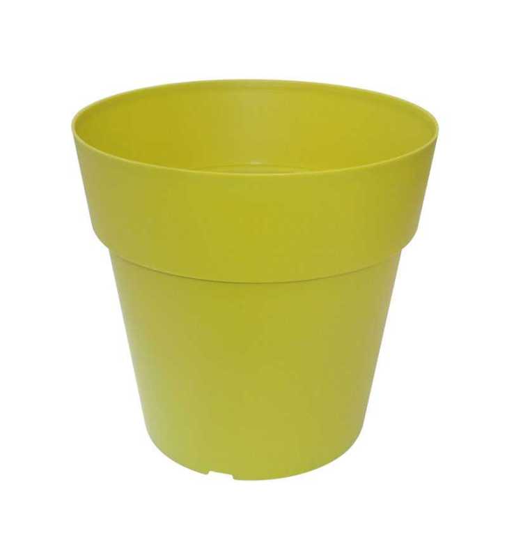 Pot Linéa sans anneau chartreuse D13xh13cm - Viomes