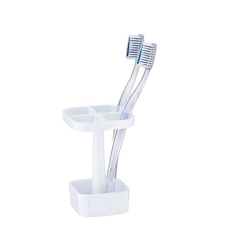 Porte-brosse à dents Candy blanc - Plastique - PS - WENKO