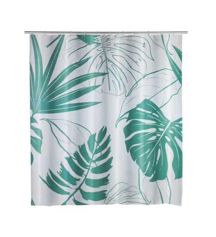 Rideau de douche Brasil vert PEVA 180x200cm - WENKO