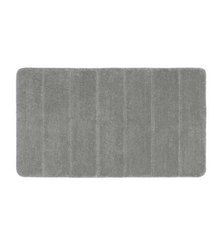 Tapis de bain Steps gris clair microfibre 70x120cm - WENKO