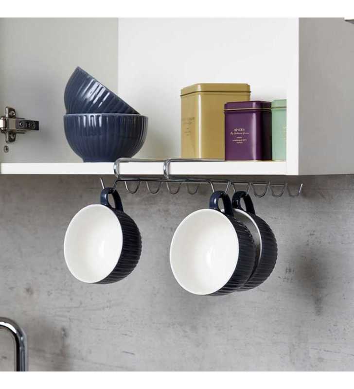 Accroche-tasses chromé pour étagère - WENKO Accroche-tasses chromé pour étagère - WENKO
