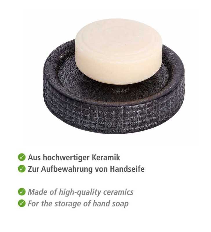Porte savon Polaris Jet anthracite-Céramique - WENKO Porte savon Polaris Jet anthracite-Céramique - WENKO