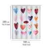 Rideau de douche Love Polyester 180x200cm - WENKO