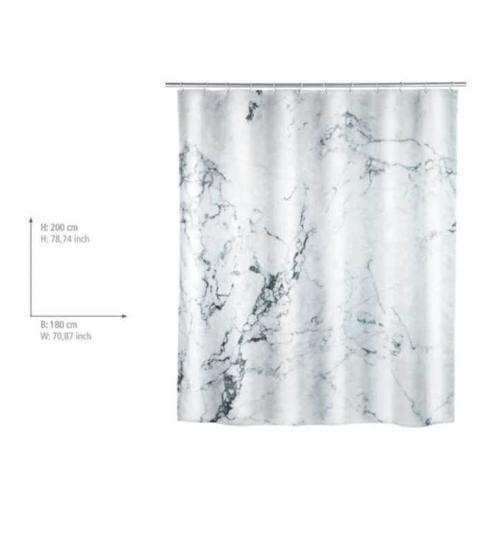 Rideau de douche Onyx Polyester 180x200cm - WENKO Rideau de douche Onyx Polyester 180x200cm - WENKO