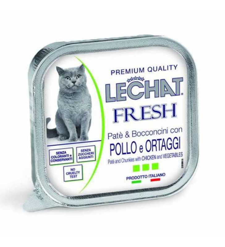 BARQUETTE LECHAT FRESH POULET/LEGUMES 100GR