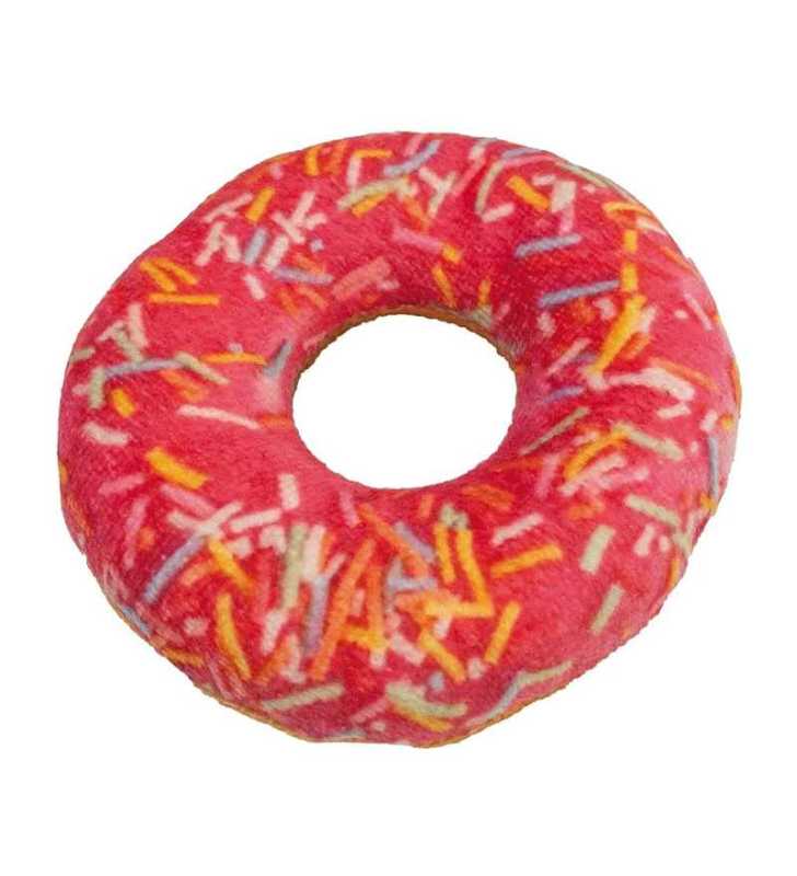 CAT TOY BAKERY DONUT PINK CATNIP9cm