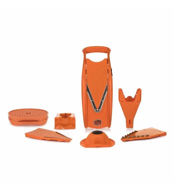 Mandoline V5 Powerline Starter Set Orange + Bol Oval et Lame 10 mm Gratuite Börner
