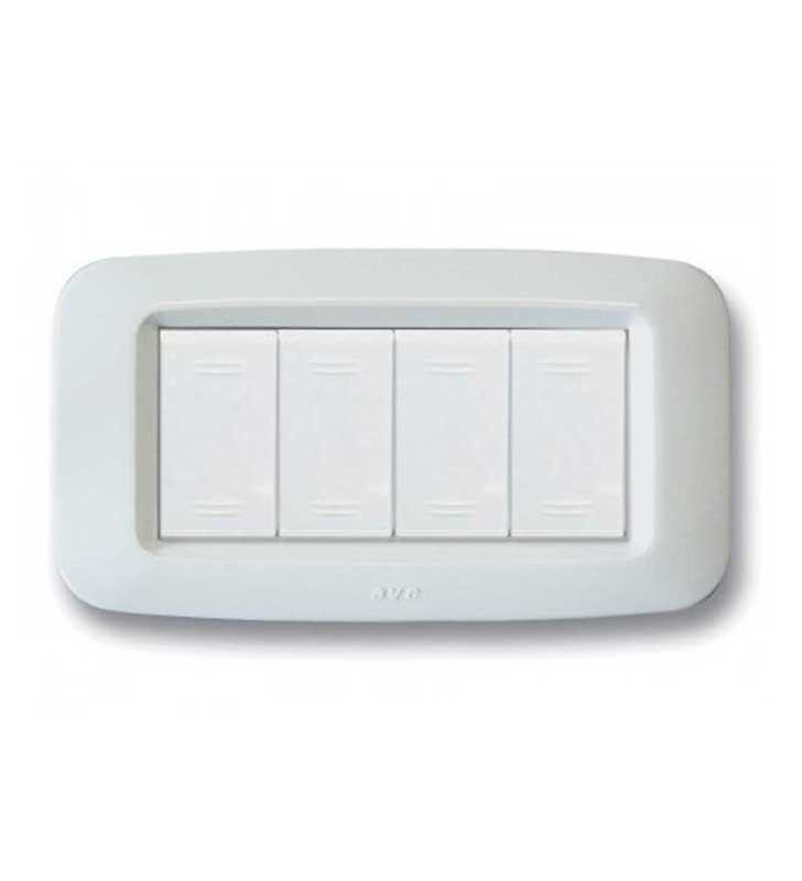 PLAQUE YES 45 RECTANGULAIRE BLANC 4 MODULES SOMEF