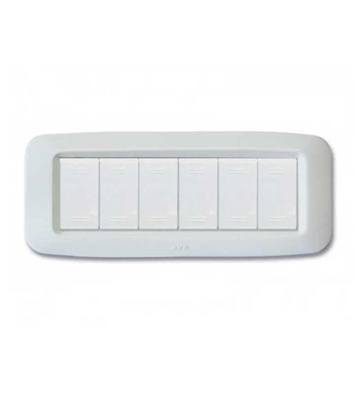 PLAQUE YES 45 RECTANGULAIRE BLANC 6 MODULES SOMEF