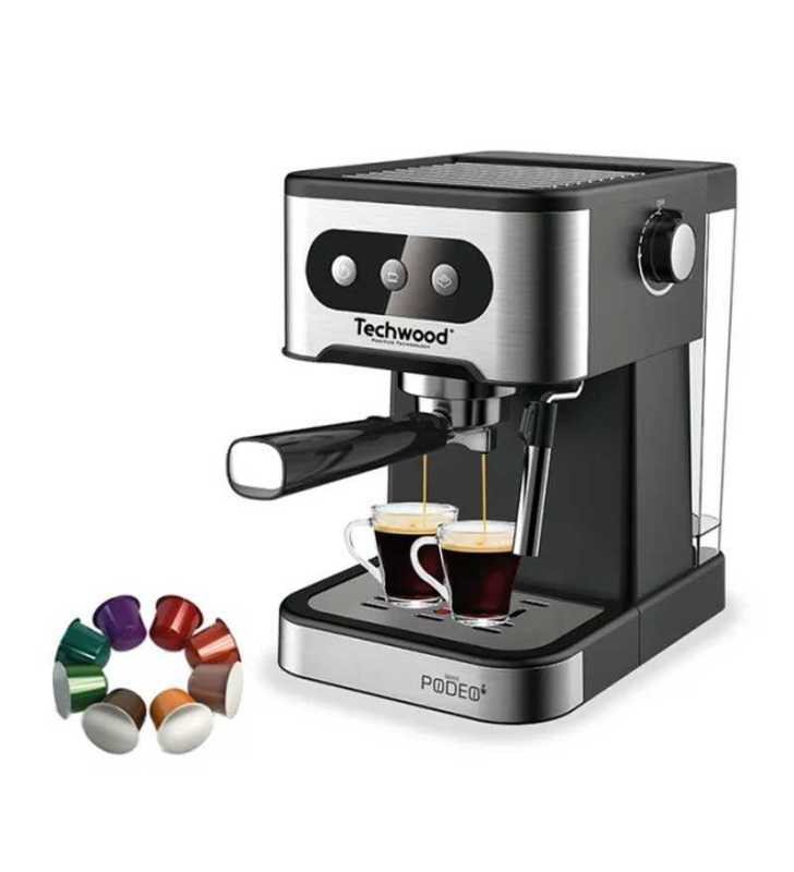 Machine Expresso TCA-156EXN 1350 W Inox Techwood Machine Expresso TCA-156EXN 1350 W Inox Techwood