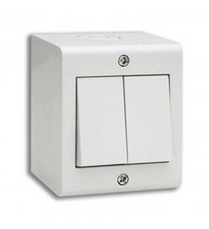 BOITE APPARENTE 2 MODULES S45 BLANC somef