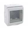 BOITE ETANCHE APPARENTE IP55 2 MODULE S45 BLANC somef